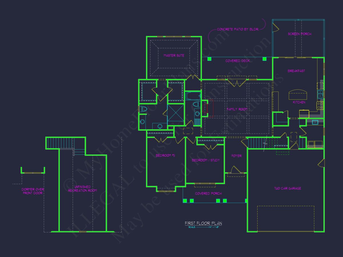 Modern Craftsman house Plan with Spacious Features and Options