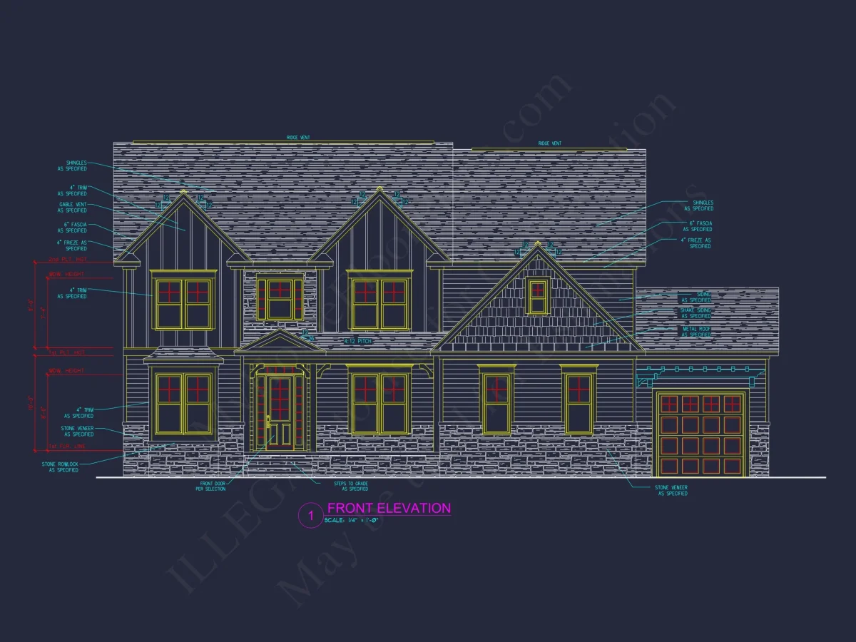 Modern Craftsman house Plan with Spacious Floor Design