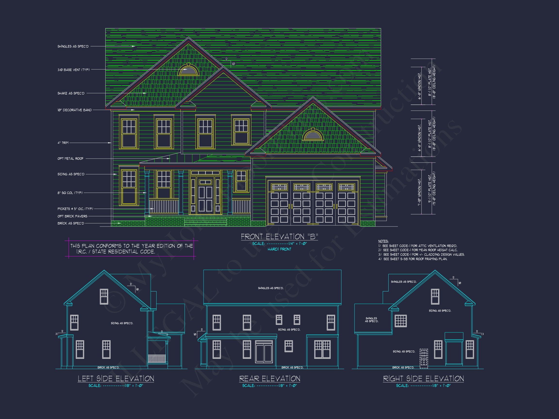 Modern Craftsman house Plan with Spacious Floor Design and CAD Blueprint
