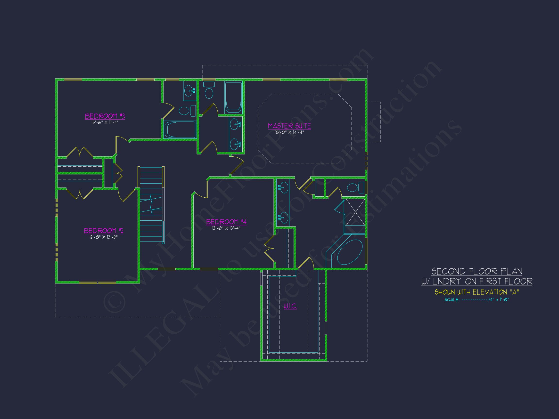 Modern Craftsman house Plan with Spacious Floor Design and CAD Blueprint
