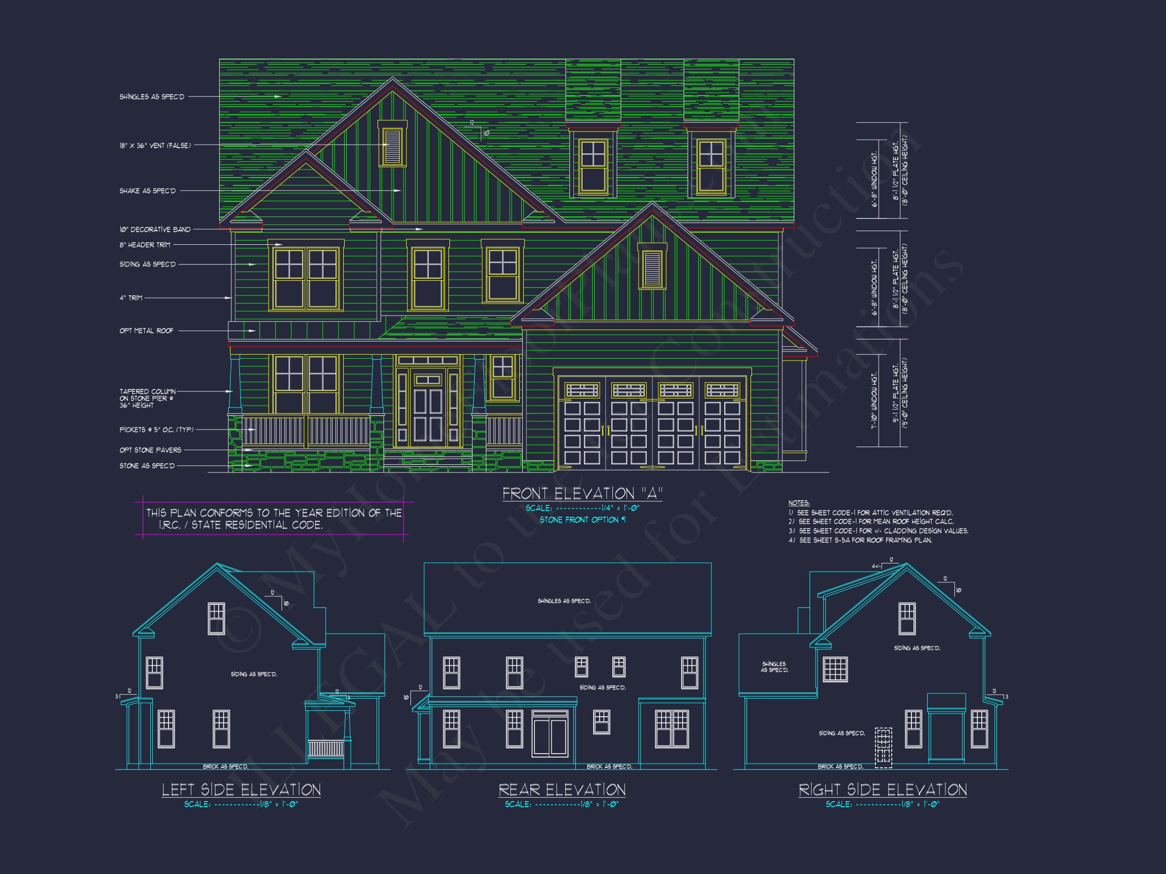 Modern Craftsman house Plan with Spacious Floor Design and CAD Blueprint