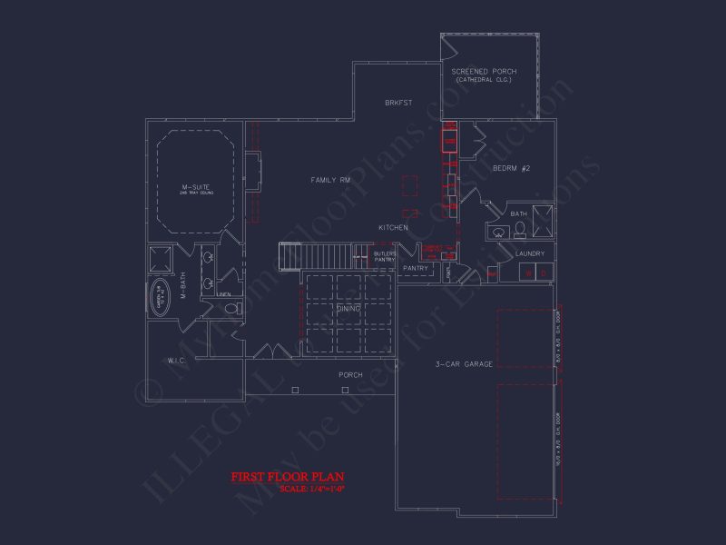 Modern Craftsman house Plan with Spacious Floor Design and CAD Blueprints