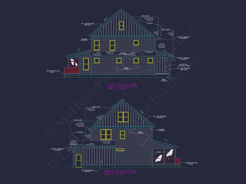 Modern Craftsman house Plan with Spacious Floor Designs