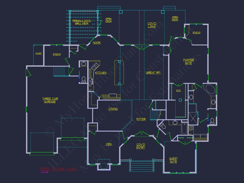 Modern Craftsman house Plan with Spacious Floor Designs
