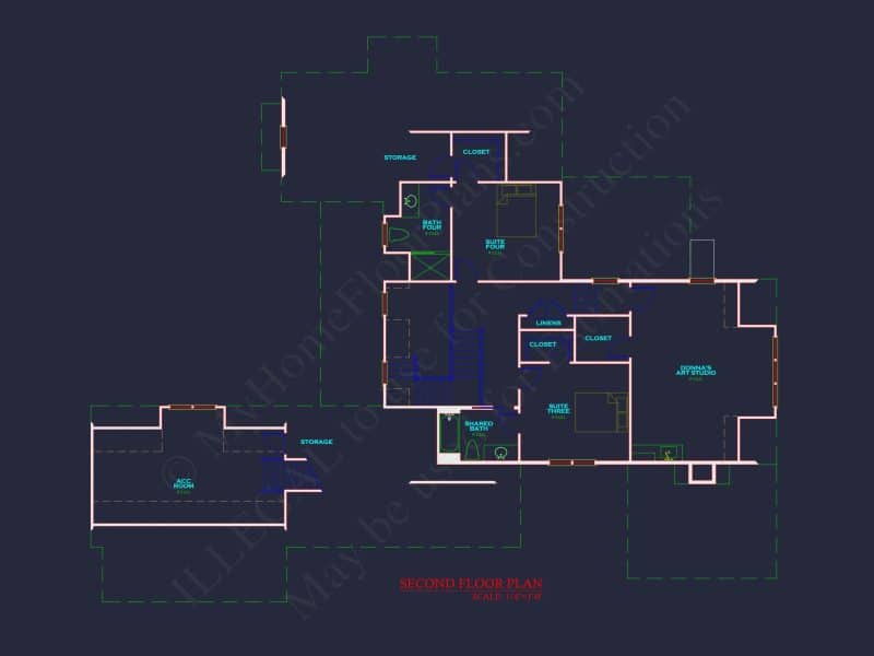 Modern Craftsman house Plan with Spacious Layout and CAD Blueprint