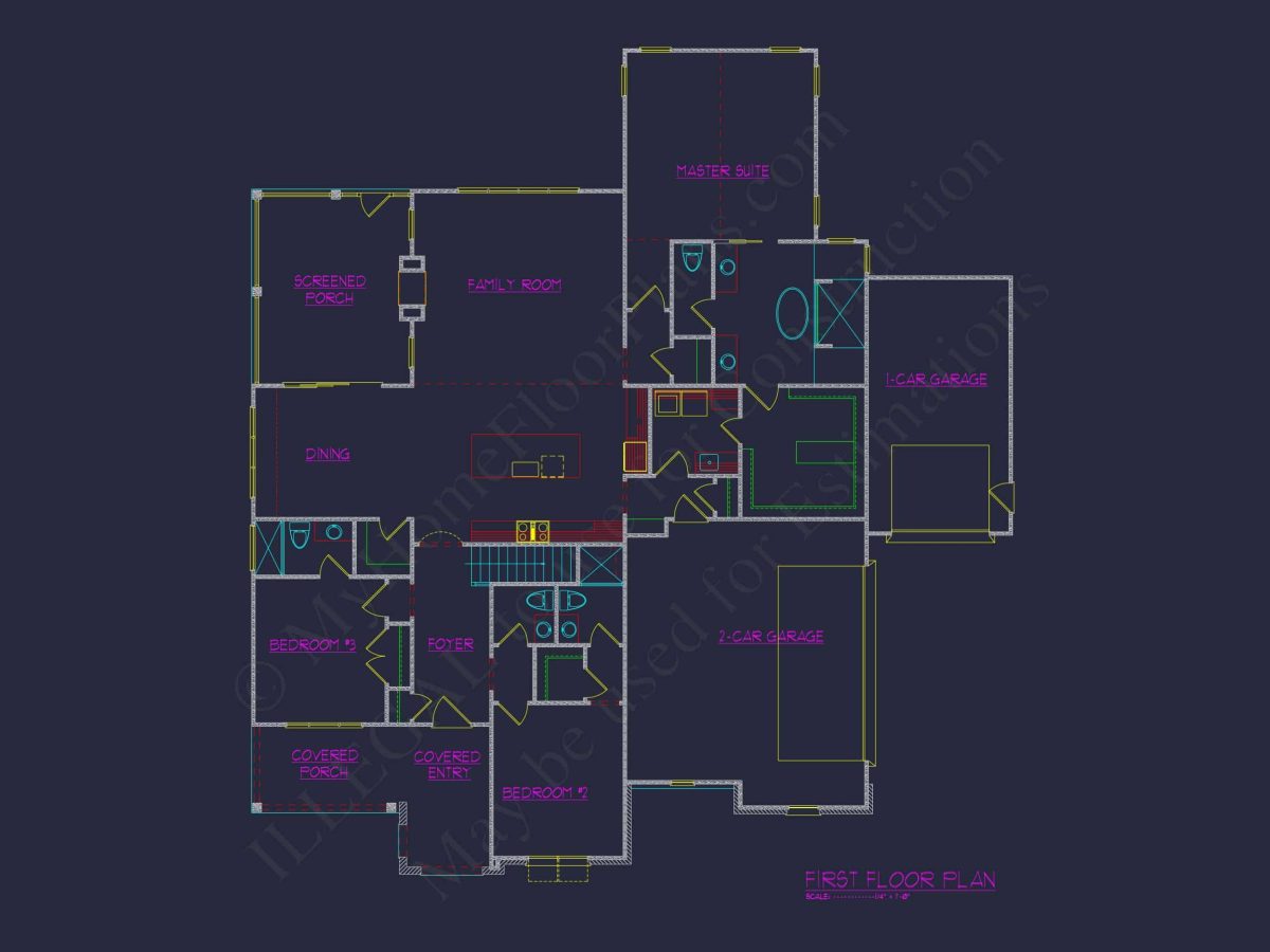 Modern Craftsman house Plan – Floor Plans with CAD Designs