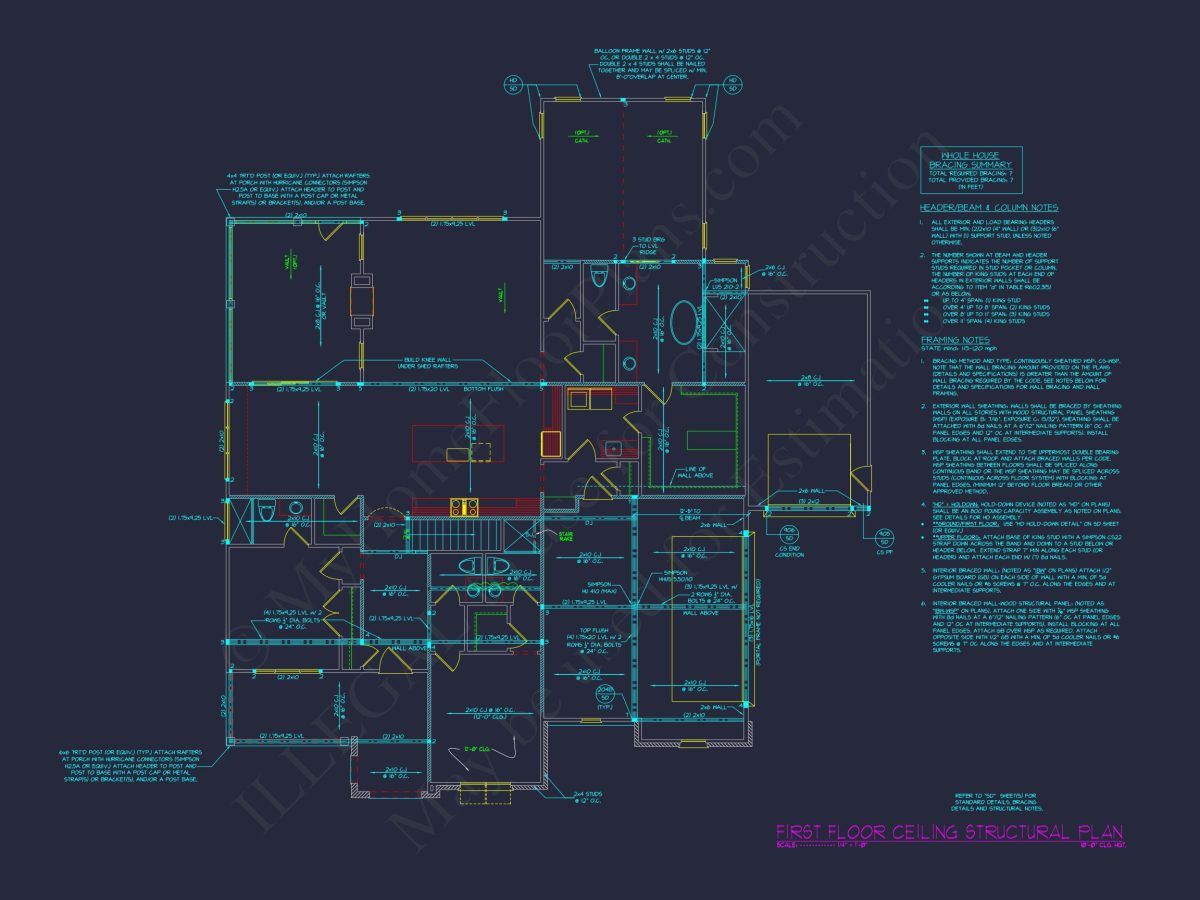 Modern Craftsman house Plan – Floor Plans with CAD Designs