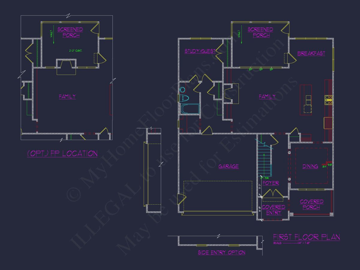 Modern Craftsman-Style house Plan with Detailed CAD Blueprints