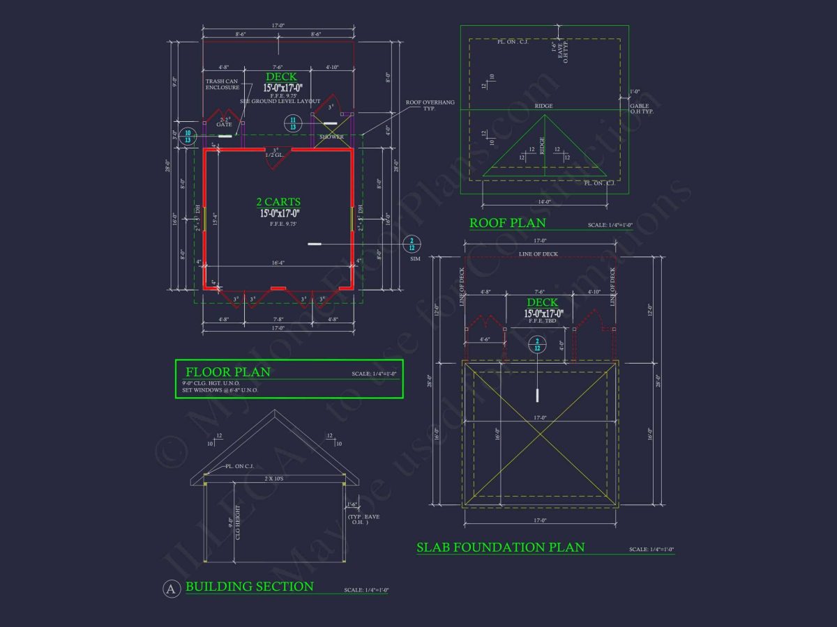 Modern Detached Garage Floor Plan for Small Vehicles