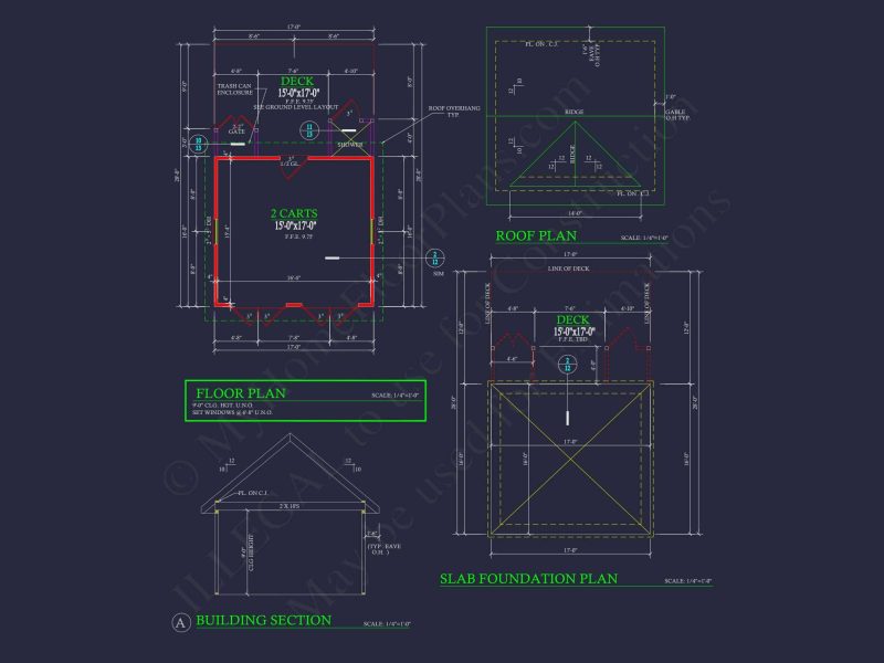 Modern Detached Garage Floor Plan for Small Vehicles