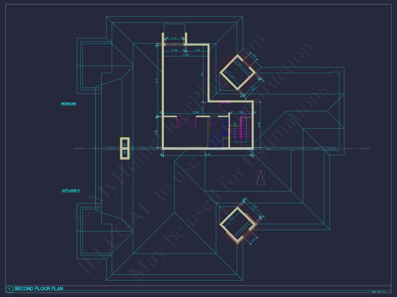 Modern Duplex house Plan with Detailed Blueprint & CAD Designs