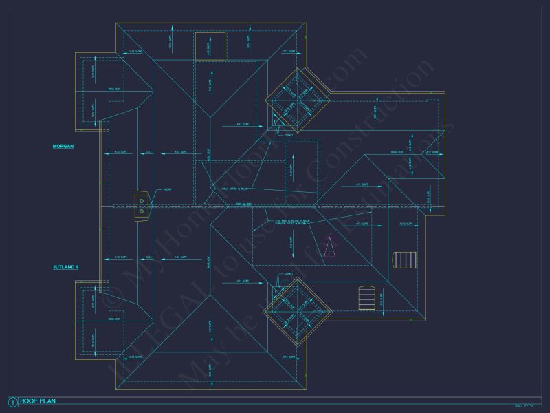 Modern Duplex house Plan with Detailed Blueprint & CAD Designs