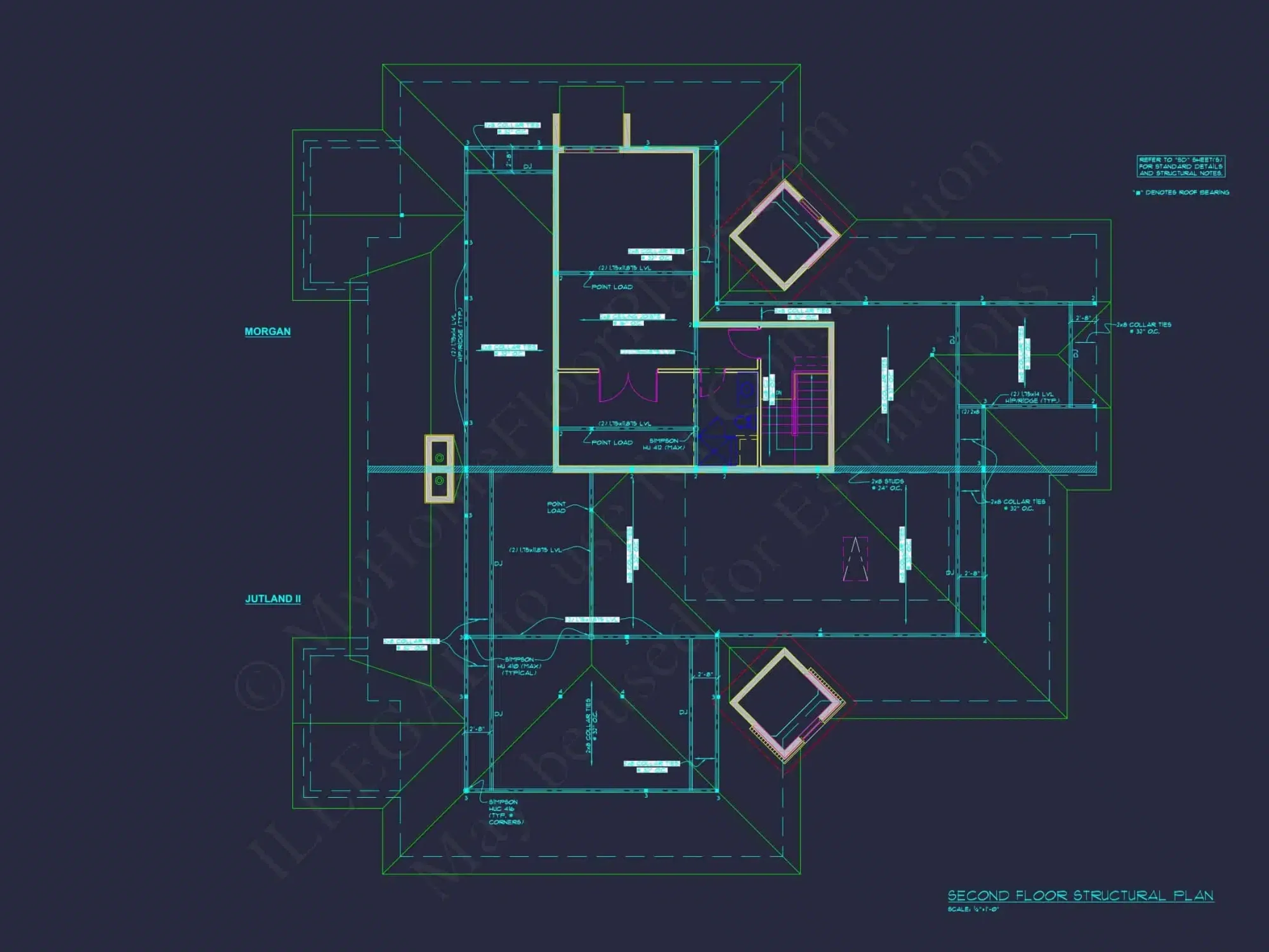 Modern Duplex house Plan with Detailed Blueprint & CAD Designs