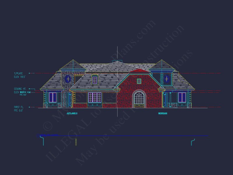 Modern Duplex house Plan with Detailed Blueprint & CAD Designs