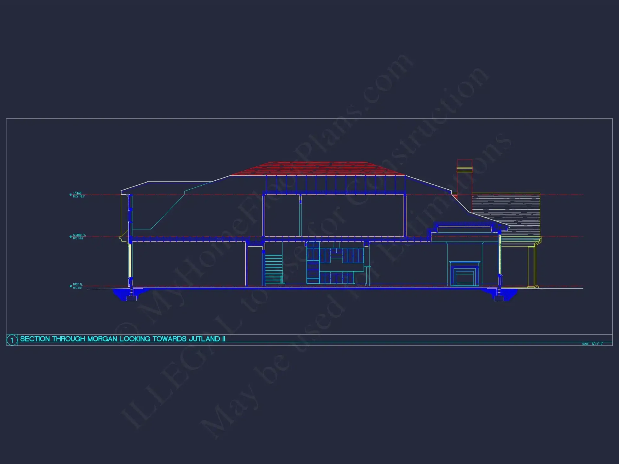 Modern Duplex house Plan with Detailed Blueprint & CAD Designs
