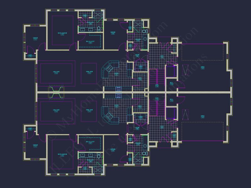 Modern Duplex house Plan – Spacious CAD Floor Designs