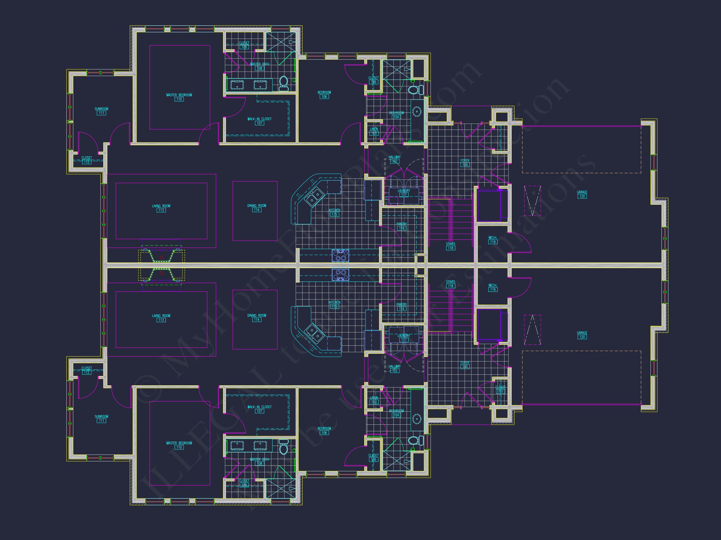 Modern Duplex house Plan – Spacious CAD Floor Designs