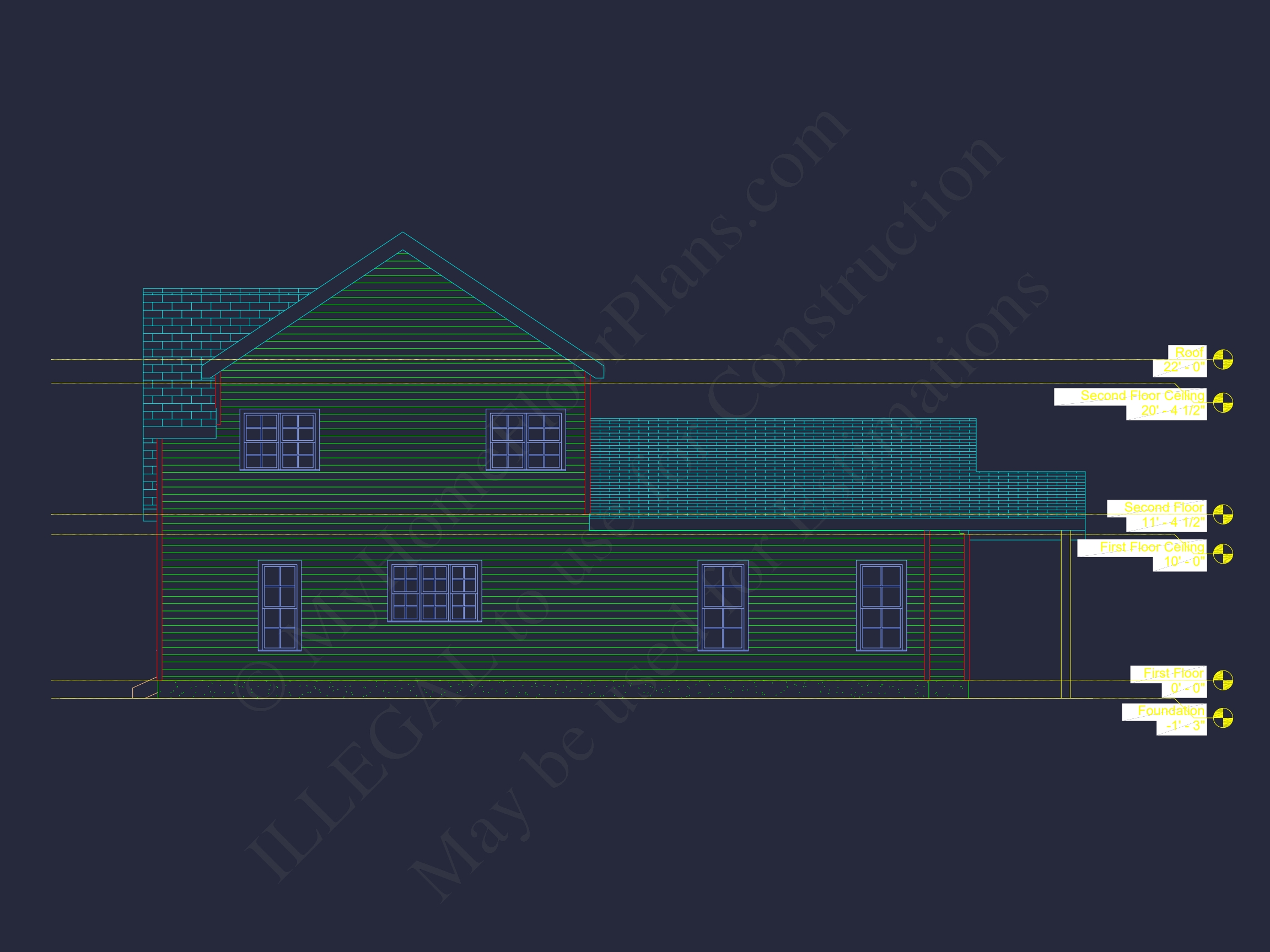 Modern Farmhouse Floor Plan with CAD Designs & Features