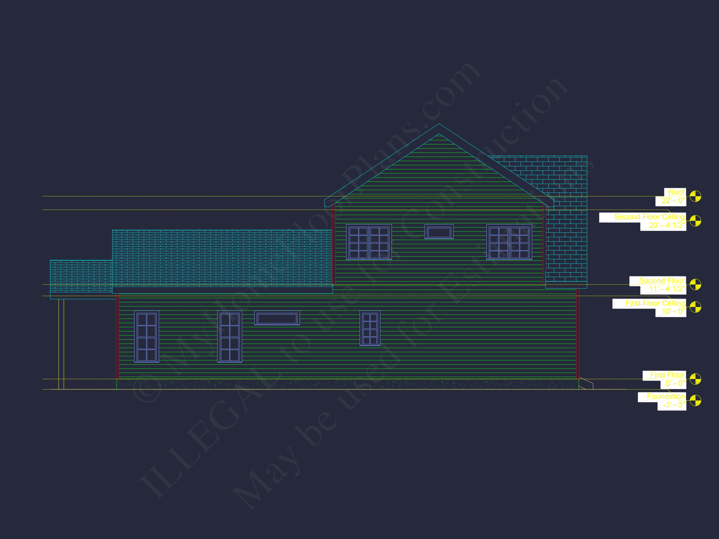 Modern Farmhouse Floor Plan with CAD Designs & Features