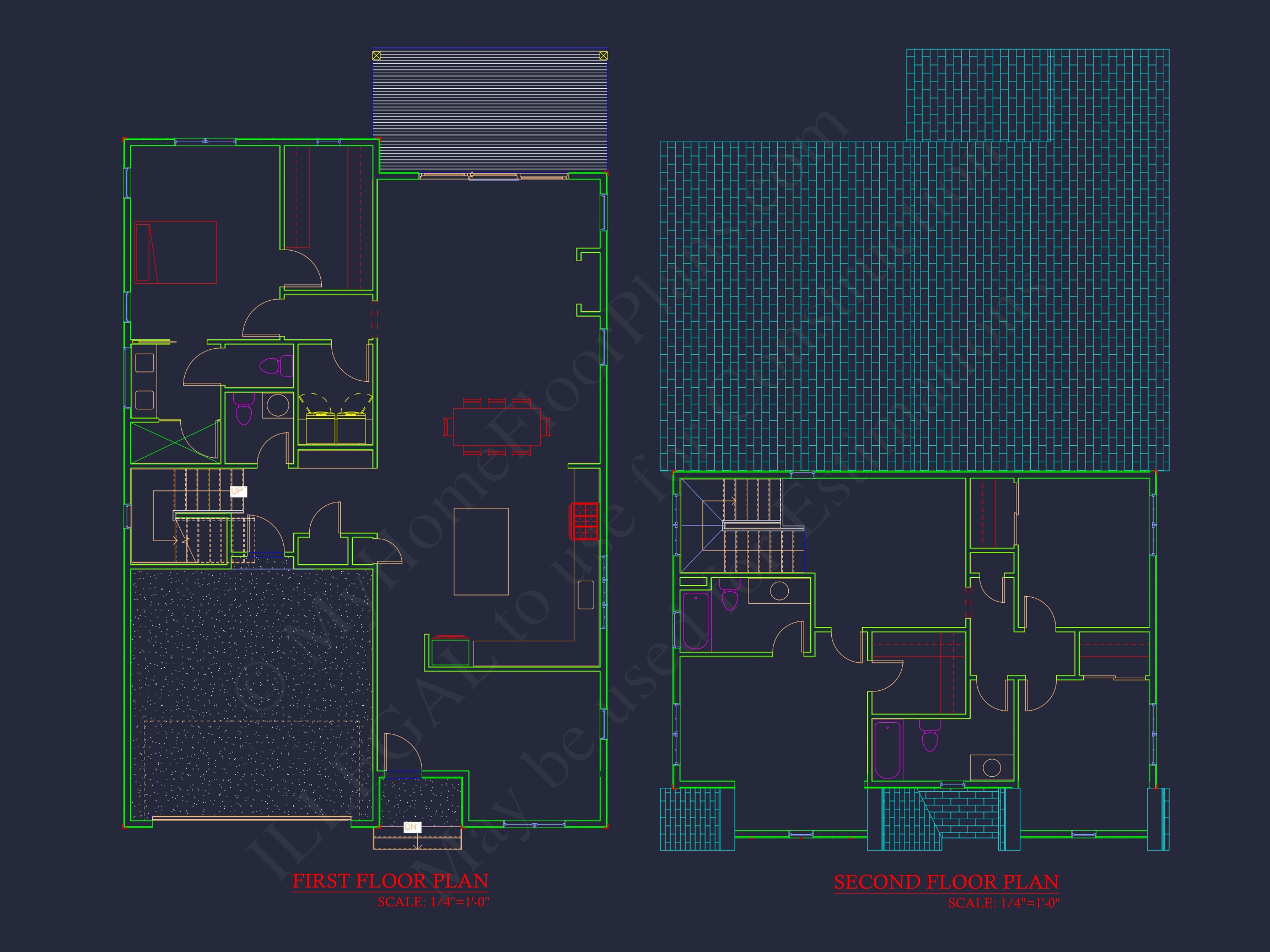 Modern Farmhouse Floor Plan with CAD Designs & Features