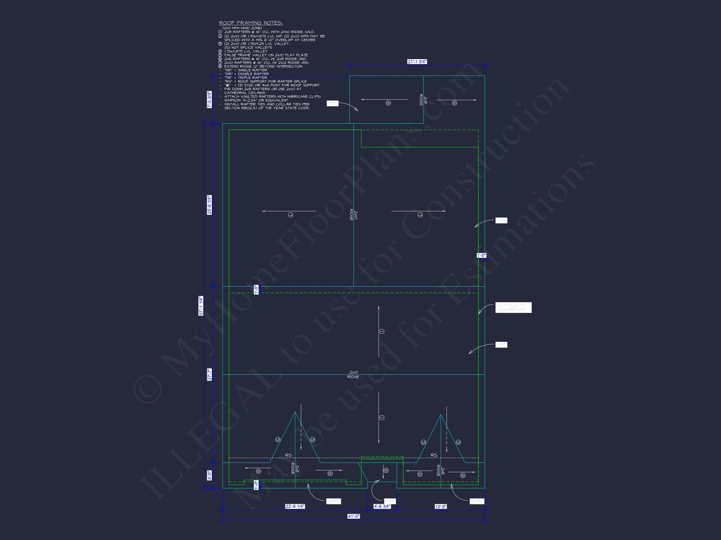 Modern Farmhouse Floor Plan with CAD Designs & Features