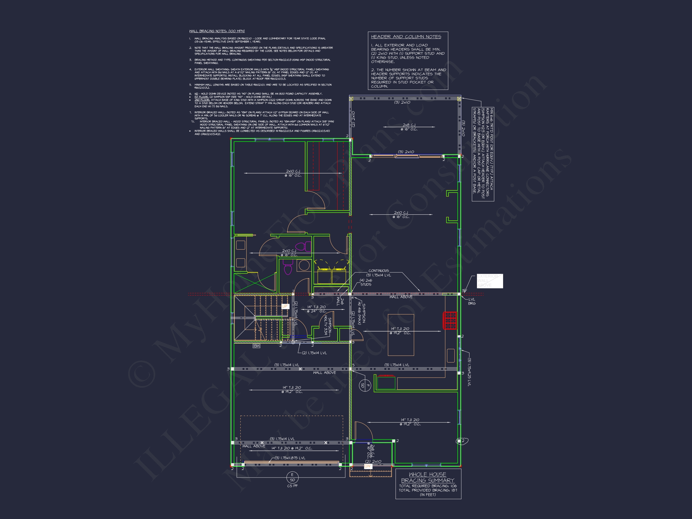 Modern Farmhouse Floor Plan with CAD Designs & Features