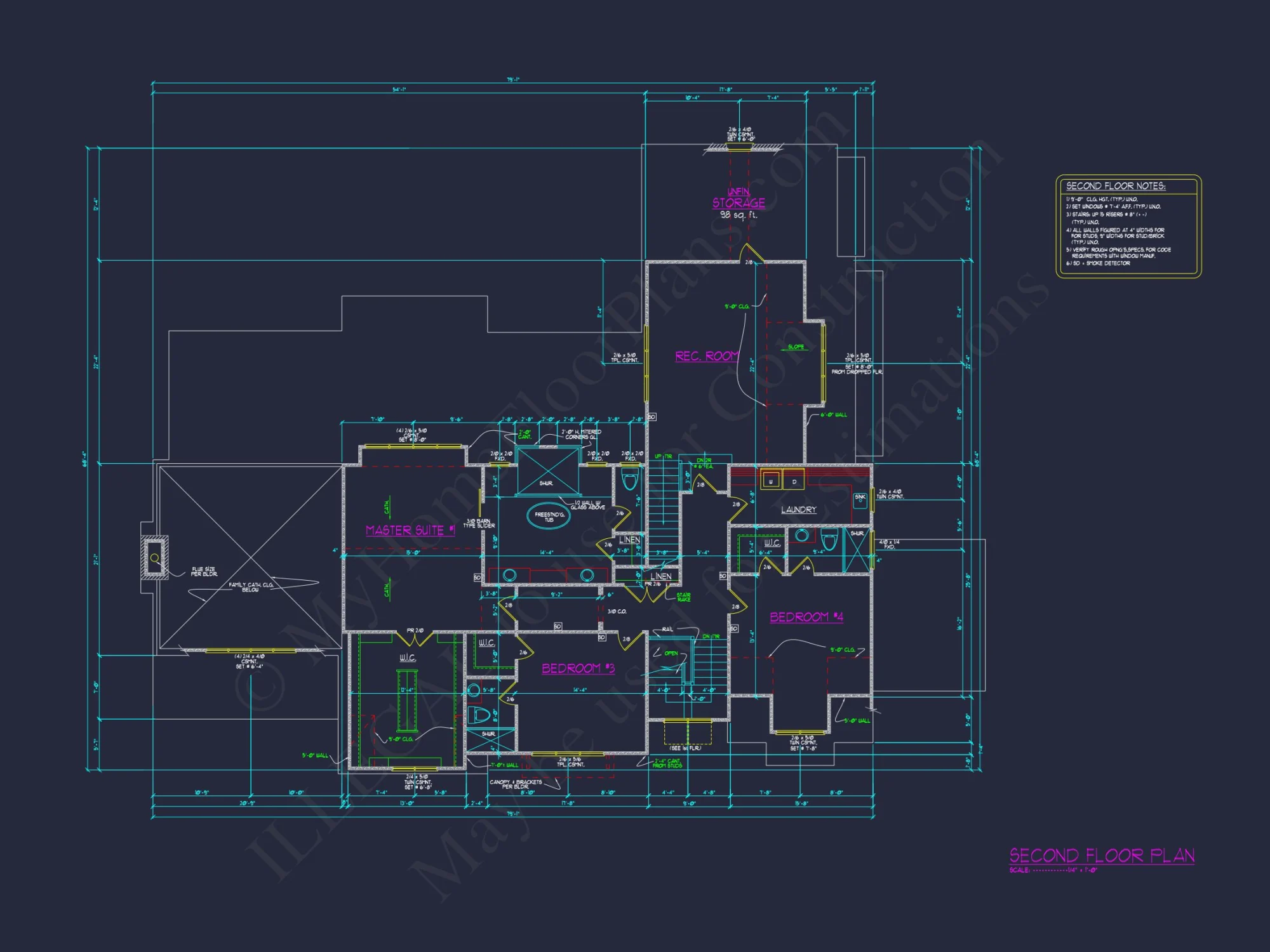 Modern Farmhouse house Plan - 2.5 Stories with 4 Bedrooms