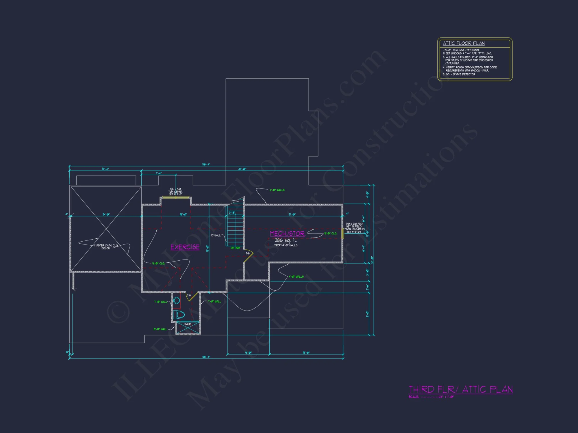 Modern Farmhouse house Plan - 2.5 Stories with 4 Bedrooms