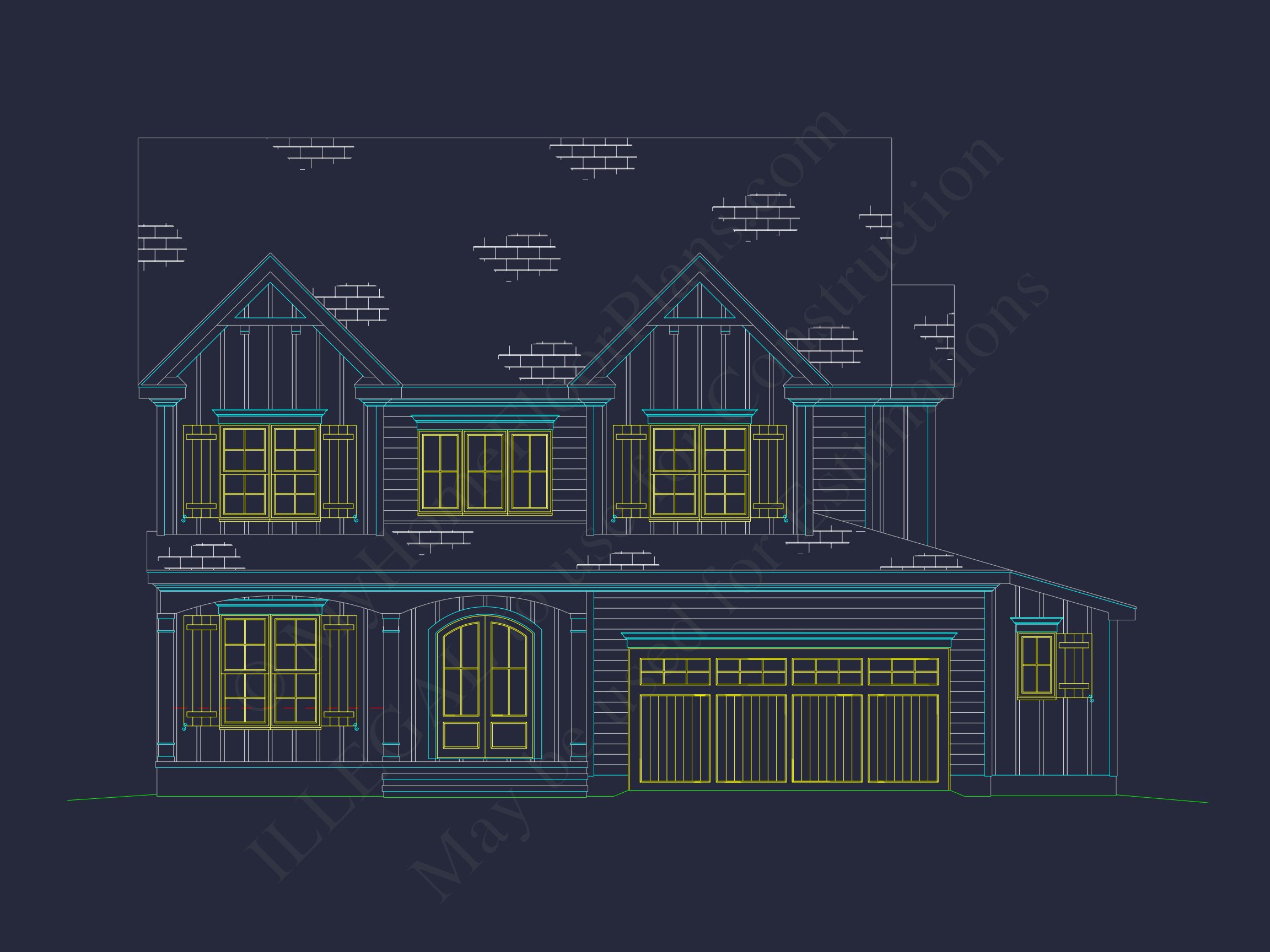 Modern Farmhouse house Plan with 3D CAD Architecture Design