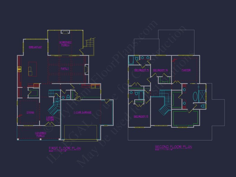 Modern Farmhouse house Plan with 3D CAD Architecture Design
