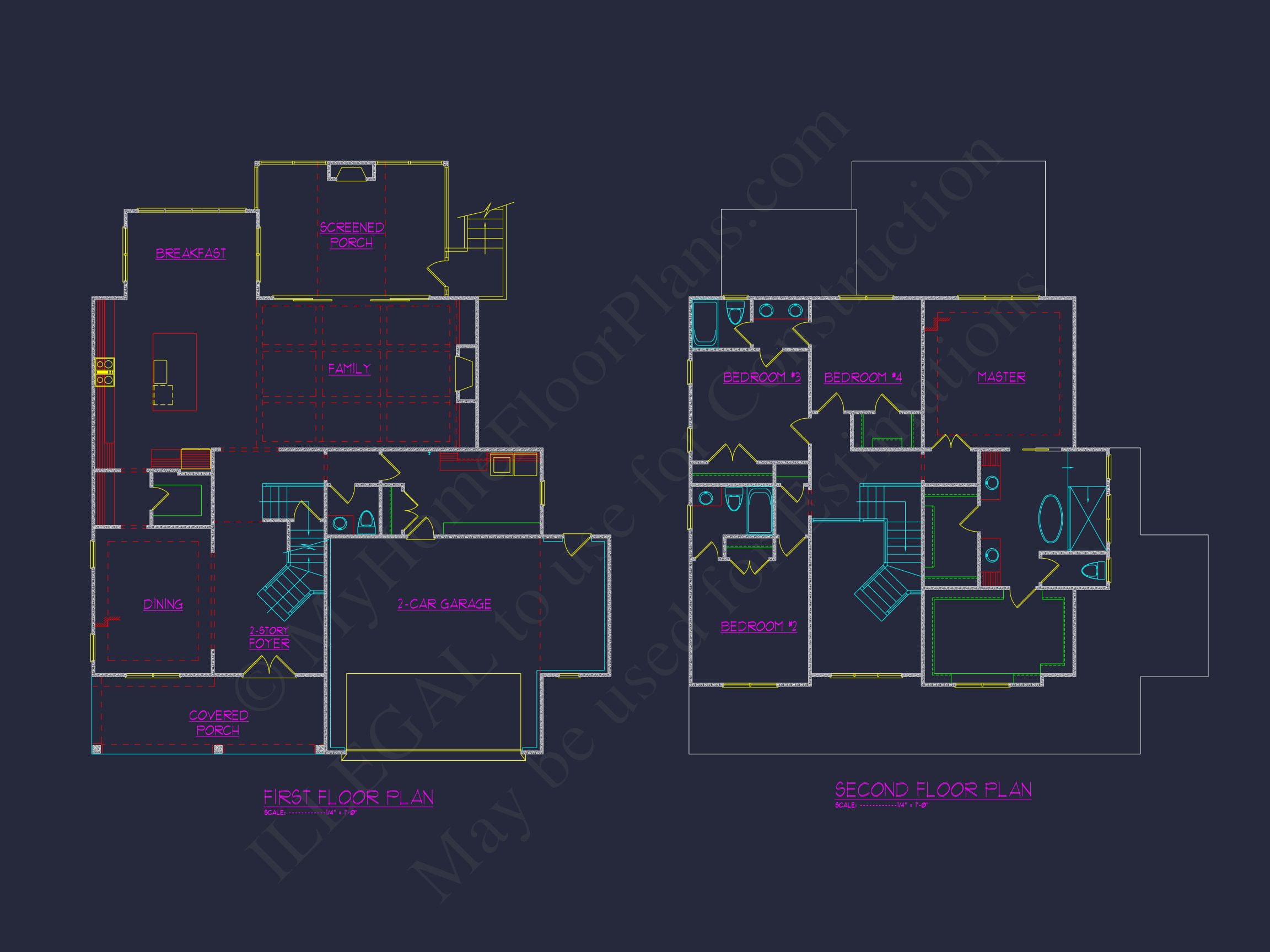 Modern Farmhouse house Plan with 3D CAD Architecture Design
