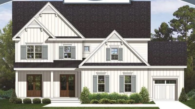 Modern Farmhouse house Plan with 5 Bedrooms and CAD Designs