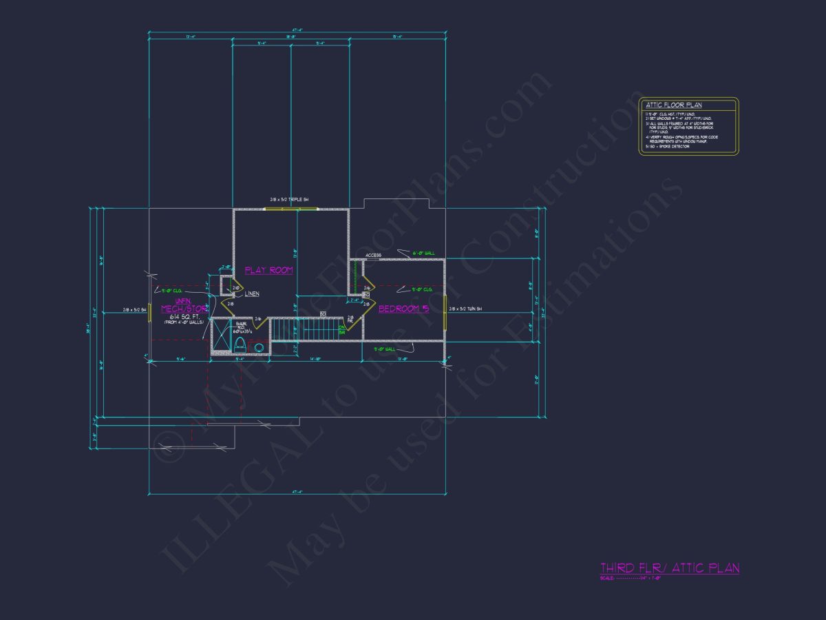 Modern Farmhouse house Plan with 5 Bedrooms and CAD Designs