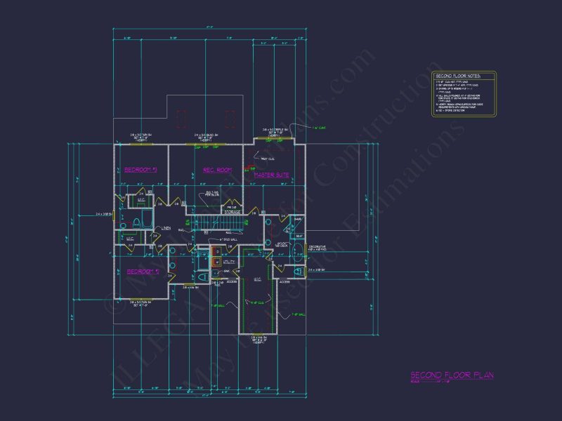 Modern Farmhouse house Plan with 5 Bedrooms and CAD Designs