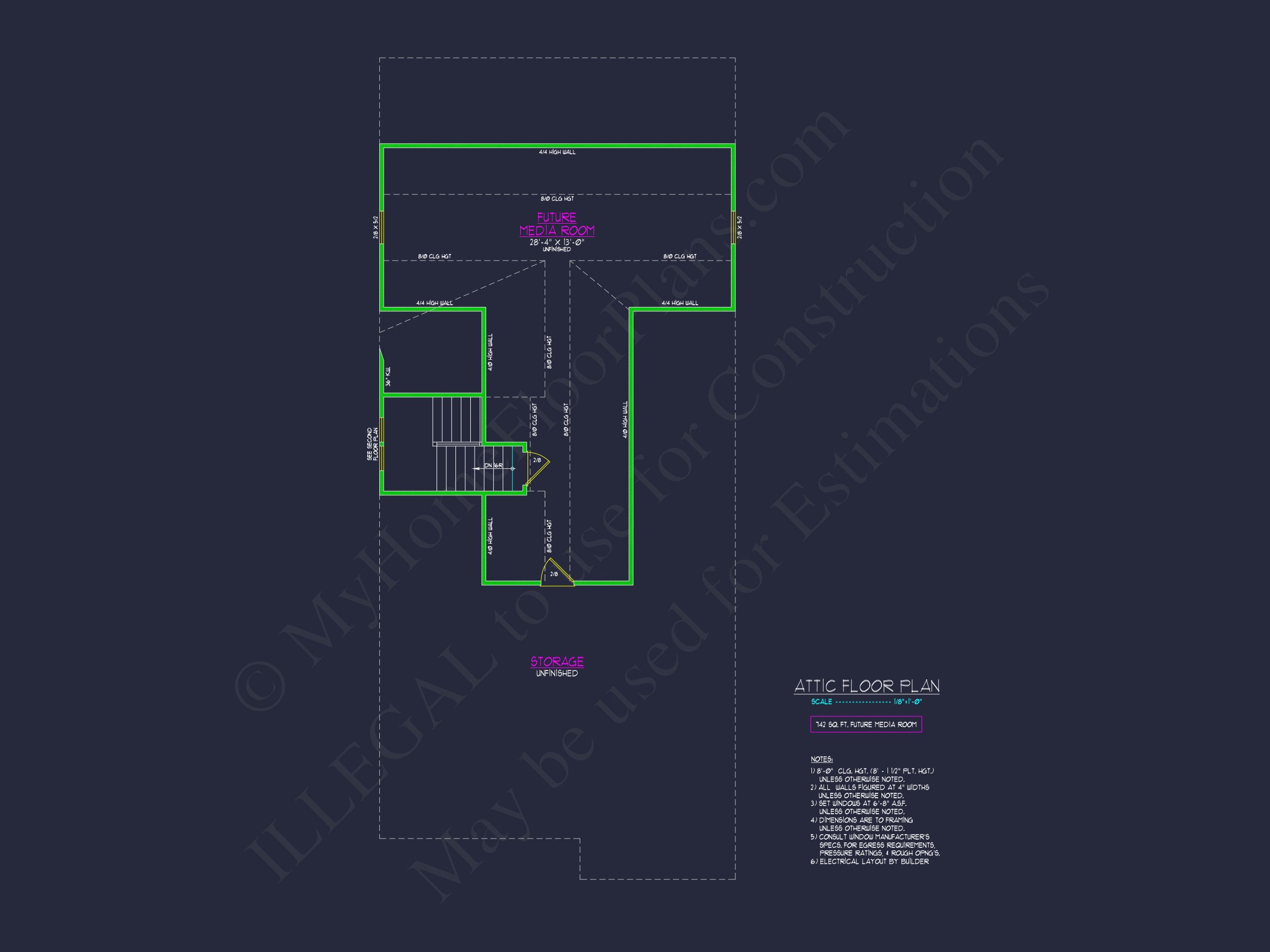 Modern Farmhouse Home Plan with Bonus Room & Media Space