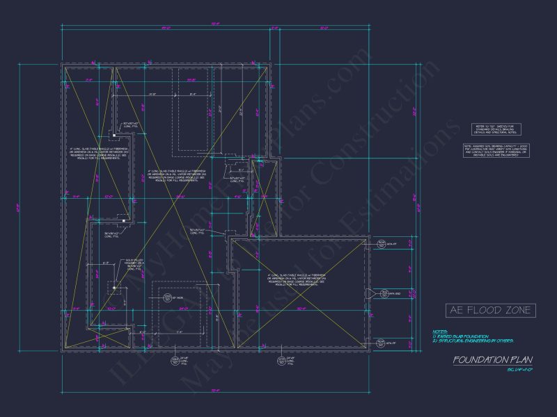 Modern Farmhouse house Plan with CAD Designs & Blueprint