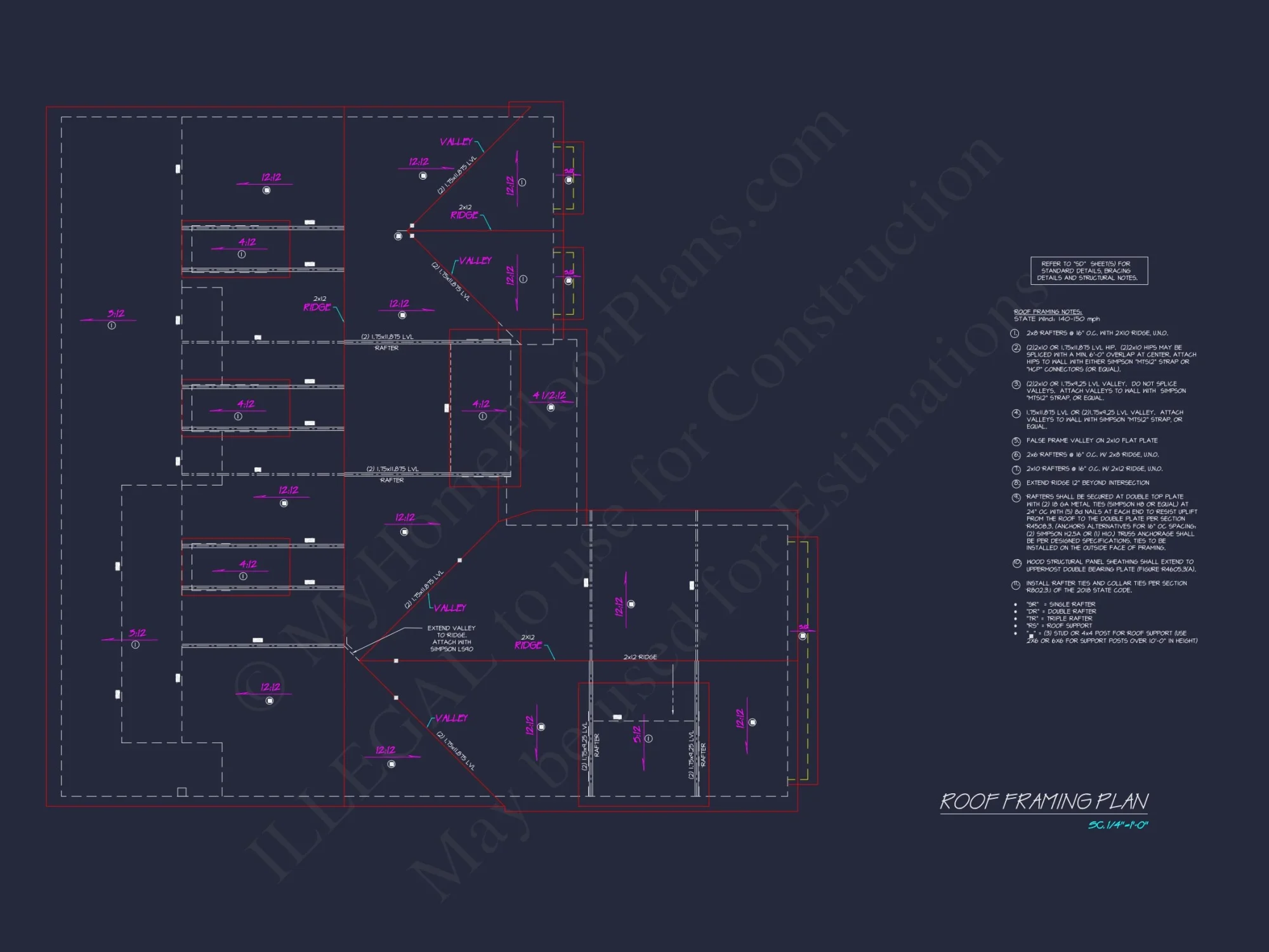 Modern Farmhouse house Plan with CAD Designs & Blueprint