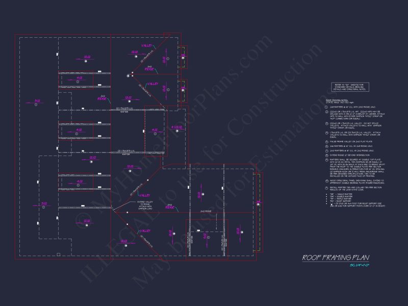 Modern Farmhouse house Plan with CAD Designs & Blueprint