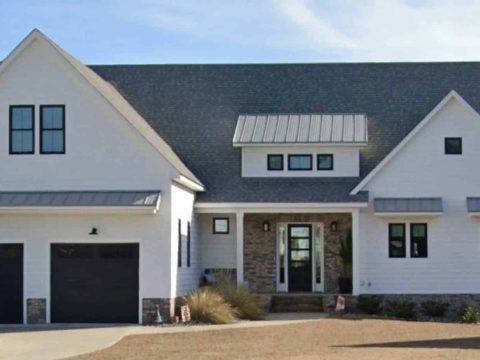 Modern Farmhouse house Plan with CAD Designs & Blueprint