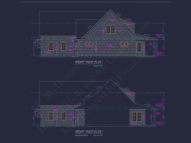 Modern Farmhouse house Plan with CAD Designs & Blueprint