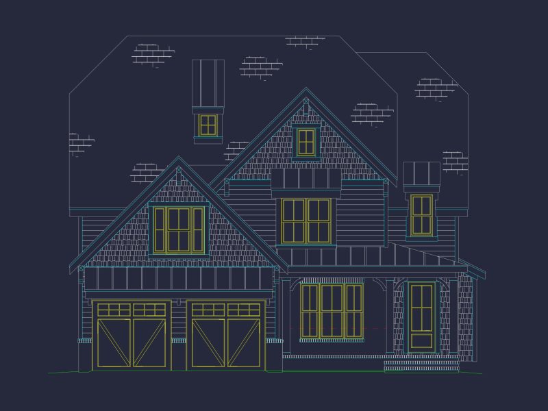 Modern Farmhouse house Plan with Detailed Blueprint Designs