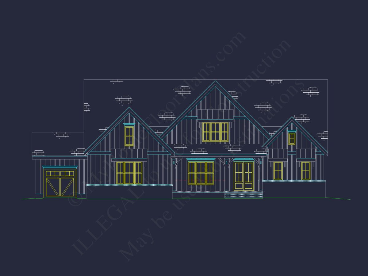 Modern Farmhouse house Plan with Open Floor Blueprint Designs
