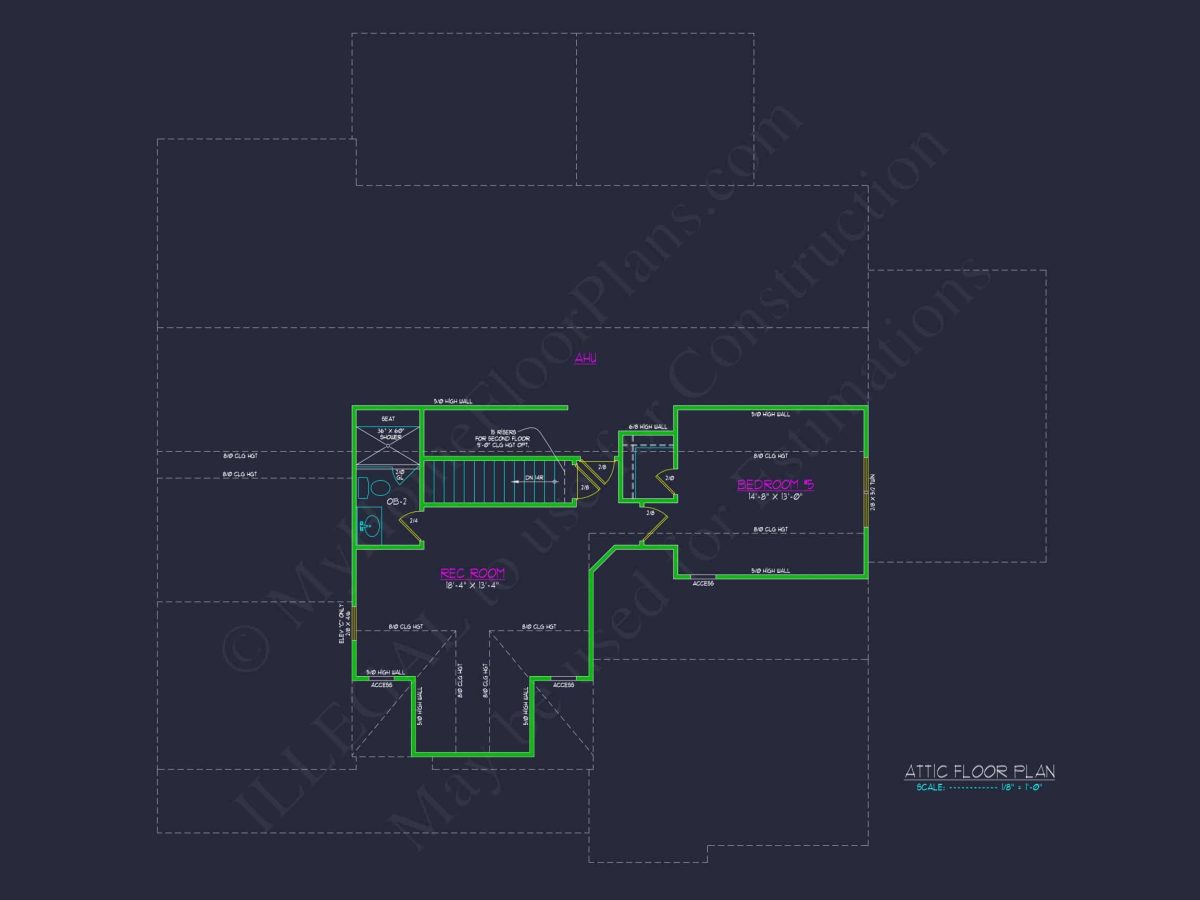 Modern Floor Plan with 5 Bedrooms