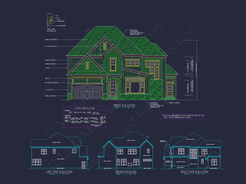 Modern Floor Plan with CAD Designs for 2-Story house Blueprints