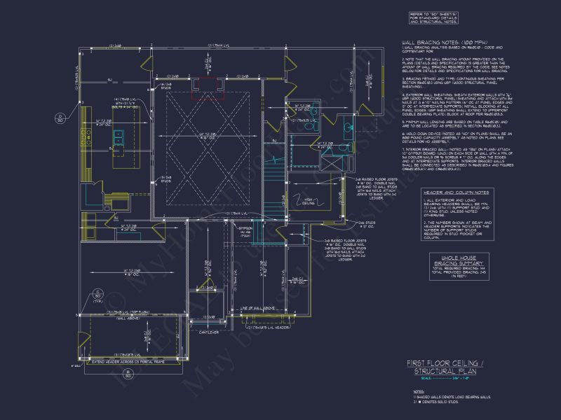Modern Floor Plan with CAD Designs for 2-Story house Blueprints