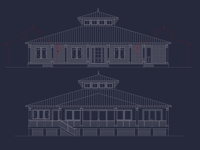 Modern Garage Blueprint with Workshop Space and Coastal Design
