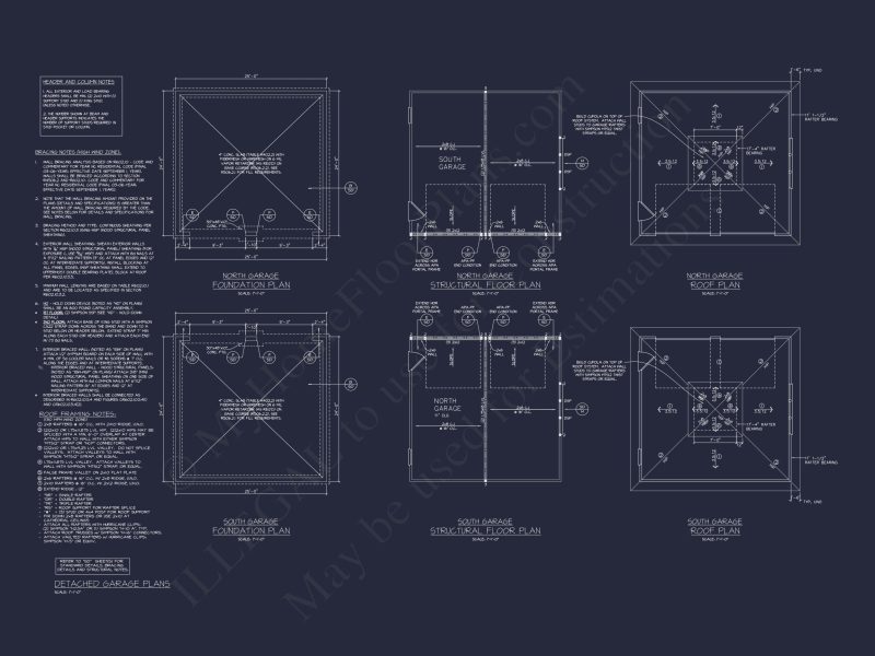 Modern Garage Blueprint with Workshop Space and Coastal Design