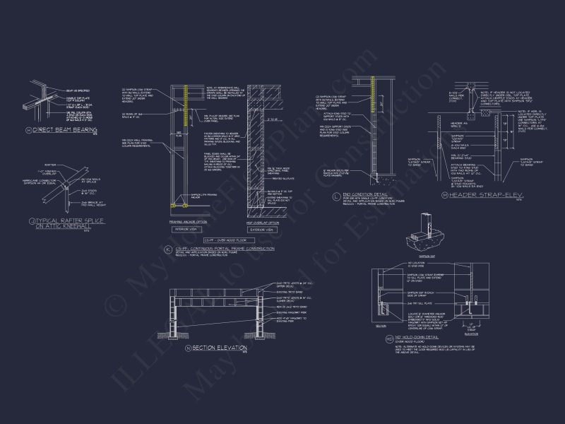 Modern Garage Blueprint with Workshop Space and Coastal Design
