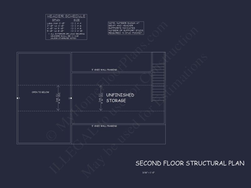 Modern Garage Living Space house Plan with Detailed Blueprint