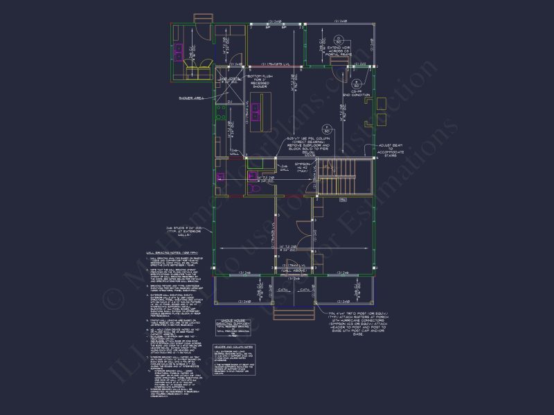 Modern Garage with Living Space Floor Plan and CAD Designs